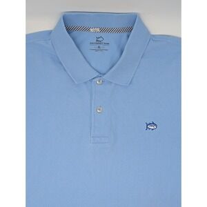 Southern Tide Men's Polo Shirt Size XL Baby‎ Blue Style 8900 Cotton Blend
